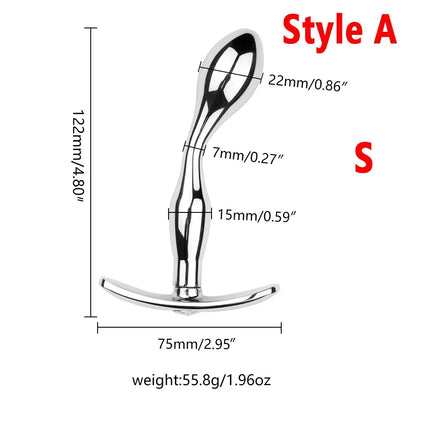 Stainless Steel Prostate Massager – Smooth Anal Plug, G-Spot Stimulator for Men, Women & Adults, Premium Sex Shop Sensual Toy