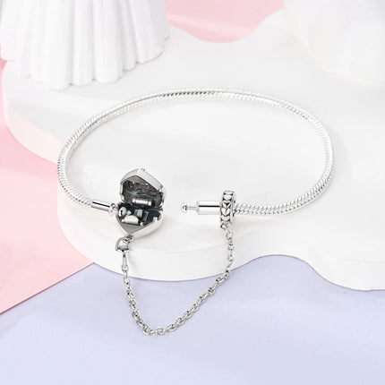 925 Sterling Silver Bracelets 17-20CM Original Leaf Clover Butterfly Heart Bracelet Fit DIY Charms Beads Fashion Women Jewelry