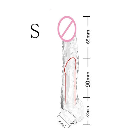 Premium Silicone Penis Extender Sleeve–Reusable Male Enhancement Delay Ejaculation Cover for Men,Penis Pump Attachment Adult Toy