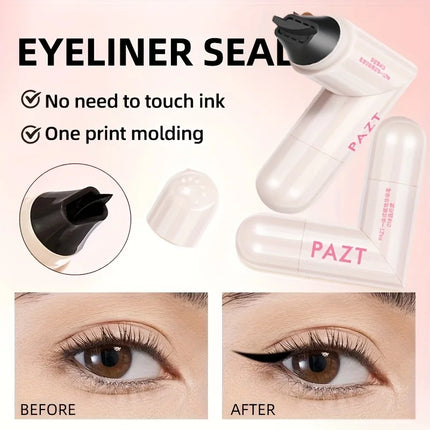Rotating Eyeliner Stamp Pen, Long-Lasting Waterproof & Sweat-Proof,One-Touch Application,Ideal for Beginners,Perfect for Daily