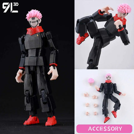 9L3D Invincible T13 Mark RedWhite Suit Dummy13 Anime Action Model Multi-Jointed Figure Superhero Toys Gift For Lover 14cm Height