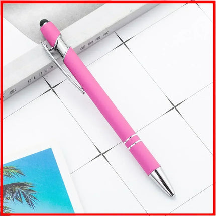200 Pcs Light - Metal Capacitive Universal Touch Screen Stylus Ballpoint Pen Writing Stationery Office Gifts Free custom Logo