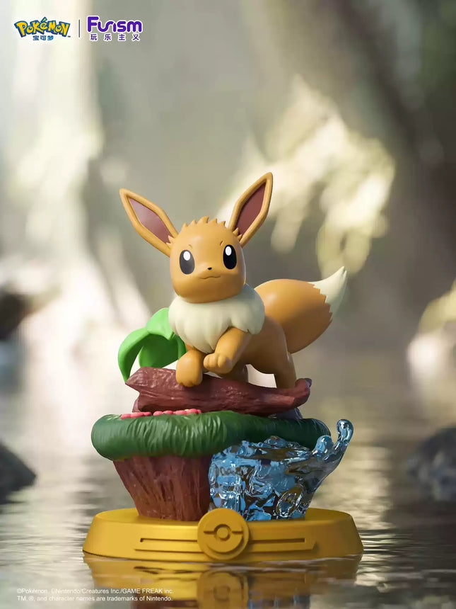 Anime Pokemon Fun Adventure Eevee Family Suit Blind Box Jolteon Sylveon Action Figure Collection Model Kids Toy Gift Replica