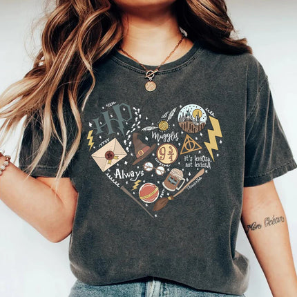 HP Magic Movie Inspired Shirt Wizard School Home Castle T-Shirt 9 3/4 Always Wizarding World Tees Matching Universal Trip Tshirt
