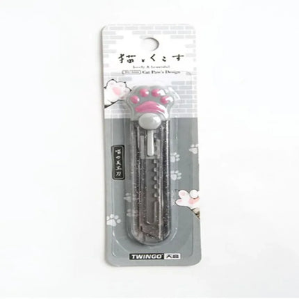 Cute Plastic Cat Paw Box Cutter Cartoon School Office Supplies Cat Box Paper Cutter Retractable Box Opener School Supplies