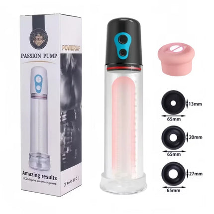 Electric Penis Pump Penis Enlarger Delayed Ejaculation Vacuum Pump Penile Bigger Trainer  Male Masturbator Adult products