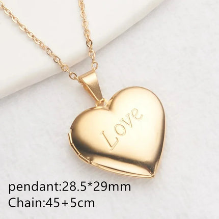 Stainless Steel Love Charm Open Heart Pendant Necklace For Women Jewelry Accessorie Valentine's Day Anniversary Gift