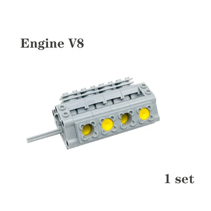 Technical Parts Kit V2 V4 V6 V8 V10 V12 V14 Engine Cylinder Building Blocks Bricks Model for High-tech Cars DIY Educational Toys