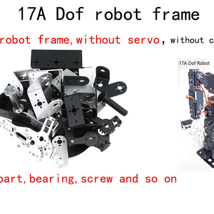 New 17 Dof Humanoid Robot Servo Educational Robot Dance Robot Claw Biped Walking Robot for Teaching DIY Kit Programmable Robot