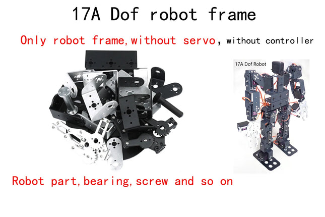 New 17 Dof Humanoid Robot Servo Educational Robot Dance Robot Claw Biped Walking Robot for Teaching DIY Kit Programmable Robot