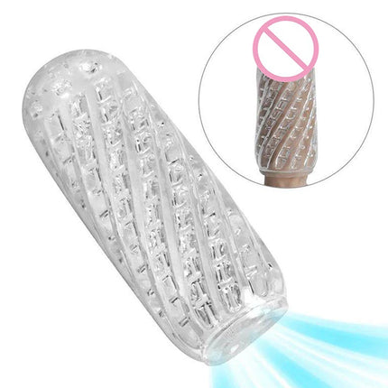 Masturbation Cup For Men Simulated Soft Vagina Transparent Adult Endurance Exercise Adult Vacuum Aircraft Cup Male Sex Toy