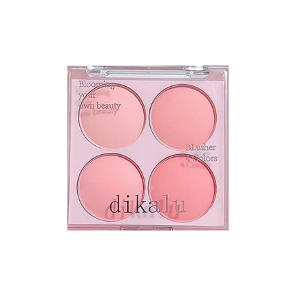 1Pc 4-Color Matte Blush Powder Set | Sweet Warm Tone | Cheek Brightener | Natural Illuminator | Enhances Facial Beauty