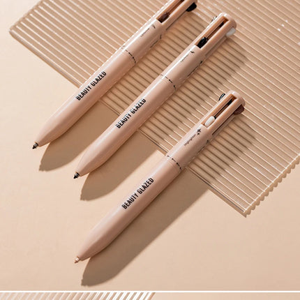 Beauty GlazedMulti-Function Beauty Glazed 4-in-1 Makeup Pen Waterproof Cosmetic Pencil for Eyeliner Brow Lip Highlighter