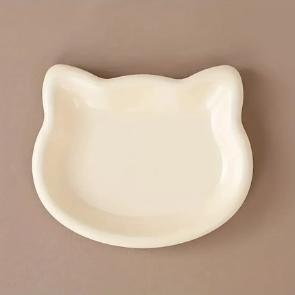 4-Color Pet Bowl Cat Food Dish Canned Snack Frozen Meal Plate for Dwarf Cats Premium Anti-Black-Nose Pet Dish Home Use Pet Bowl.