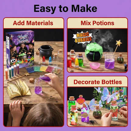 Witch Magical Potion Kit DIY Color Changing Freezing Potion Science Experiment Game Handmade Craft Toy for Children