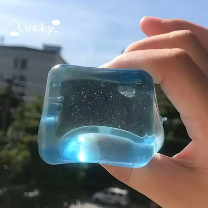 Slow Rebound Ice Cubes Squishy Squeeze Toy - Stress Relief Sensory Fidget Adults ADHD Autism Relax, Party Favors Gifts