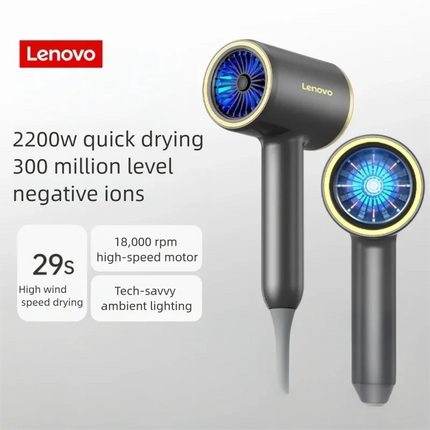 lenovo c2 Professional High-Power Hair Dryer with Rapid Heat, Hot/Cool Settings, and Ionic Technology