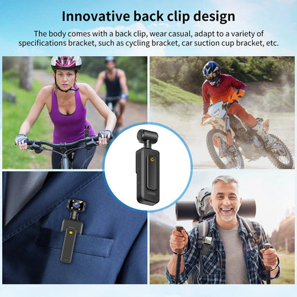 New Handheld 4k Hd 180 ° Rotating Mini Portable Camera Wearable Night Vision Sports Camera Outdoor Activity Recording