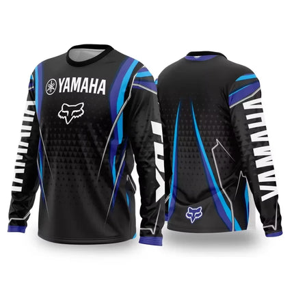 Summer YAMAHA Men Women Motorcycle Riding Suit Loose Breathable Quick Drying Off-Road Racing Suit Long Sleeved Sports T-Shirt