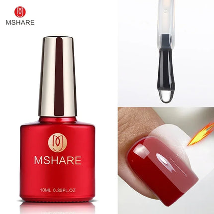 MSHARE Milky Pink Rubber Base Gel Camouflage Color Coat Soak Off Nails Gels Varnish Lacquer 10ml UV LED Gel Polish TPO Free Gel