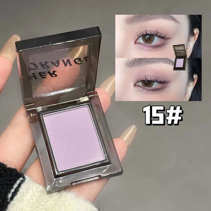Smoky Blue-gray Eye Shadow Palette Sweet Cool Single Color Mini Eyeshadow Palette Pearl Matte Shimmer Brightening Eyes Makeup