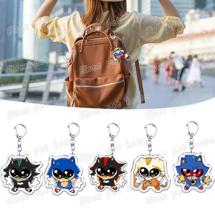 Cute Cartoon Hedgehog Keychain Accessories Bag Charms Anime Animal Meme Keychains Keyrings Jewelry Fans Gift