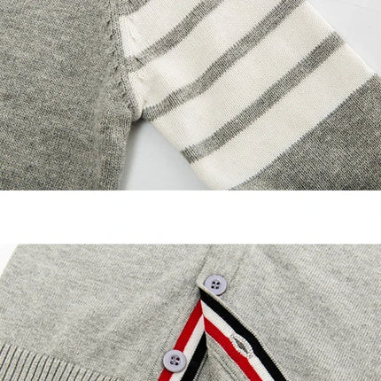Kids Striped Knitting Cardigan Sweater Autumn Winter Boy Girl Pullover Sweater Boys Tops Outfit Clothing Children Soft Clothes