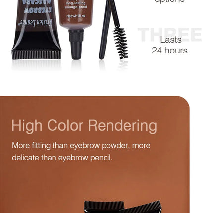 4 Colors Natural Liquid Dyeing Eyebrow Cream Set Waterproof Long Lasting Black Brown Tint Eyebrow Mascara Eyebrows Paint Makeup