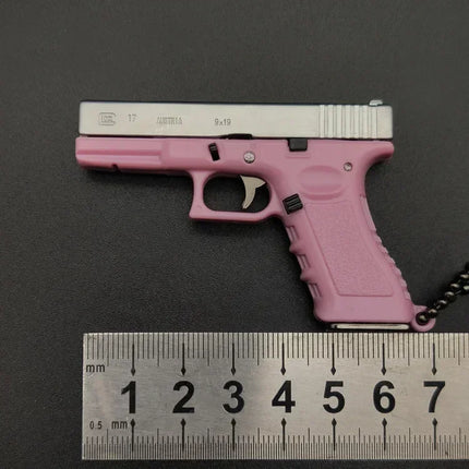 Semi-Alloy 1:3 Pistol Model Metal Mini G17 Toy Gun Detachable DIY Keychain Pendant Ornaments Children's Toy Christmas Pendant
