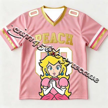 Bandai Mario Series Oversized T-shirt Game Theme Summer Sports Shirt for Adults Family Matching Casual 2026