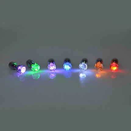 1/5Pair LED Earring Bar Club Glowing Earring Girl Women Ear Accessories Light Up Bling Ear Stud Gogo Dance Fashion Jewelry