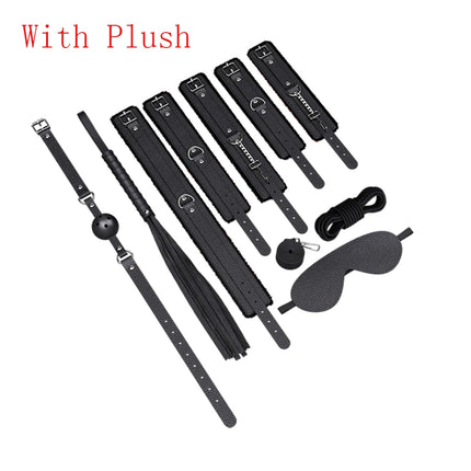 Bdsm Bondage Set Restraint Adult Game Handcuff Neck Collar Wrist Mouth Gag Strap Fetish SM Sex Toys for Woman Couples Product