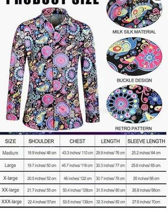 Men's Flared Pants Disco Shiny Shirt 70s Style Hip Hop Checkered Patterned Clothing Set Fashionable Retro Trend 2025