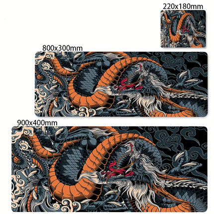 Black and White Dragon Mouse Pad Large Gaming Mousepads Computer Mousepad Mouse Mat 90x40cm Desk Pads For PC Keyboard Mats Table