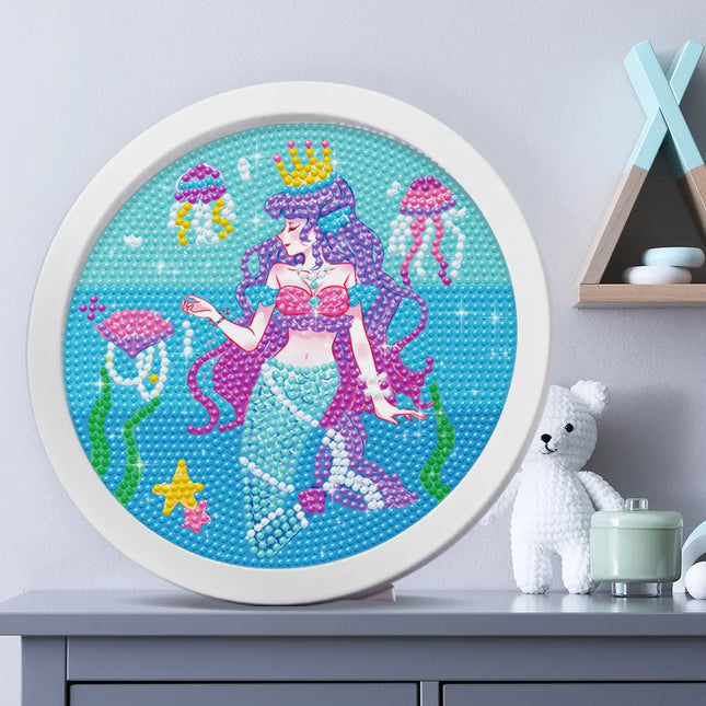 Home Decoration Children's DIY Handmade Diamond Painting - Cartoon Unicorn Mermaid Mosaic Diamond Painting Set Gifts