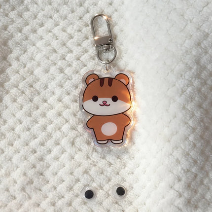 2pcs Kpop Ateez Aniteez Cartoon Character Plush Pendant with Acrylic Keychain Keyring San Bag Accessories Fans Gift Collection