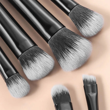 10Pcs Mini Makeup Brush Set Powder Eyeshadow Foundation Blush Blender Concealer Beauty Makeup Tools Brush Professional Supplies