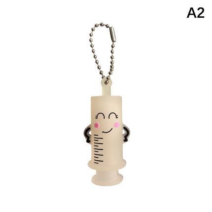 Ampoule Bottle Opener Keychain Syringe-Shaped Cutter Nurse Doctor Ampoule Bottle Opener Aid Medication Vial Breaker Tool