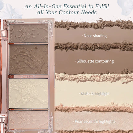 Flower Knows Butterfly Cloud Collar Collection Embossed Highlight & Contour Palette 16g