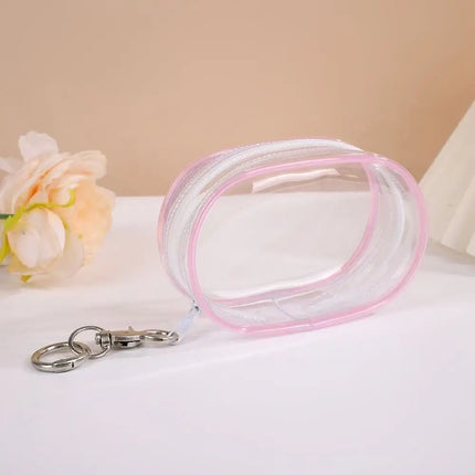 1pc Colorful Thicken Transparent PVC Mystery Box Keychain Jewelry Organizer Storage Cute Doll Bag Organization Dustproof Case