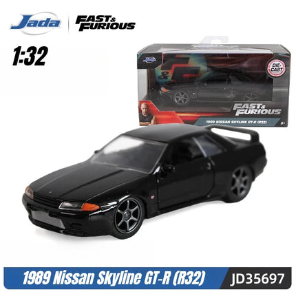 Jada Toys 1:32 Fast&Furious Alloy Car,Mitsubishi Lancer TOYATO Super Nissan Skyline GTR Jetta RX-7 Collection Gift Toys for Kids