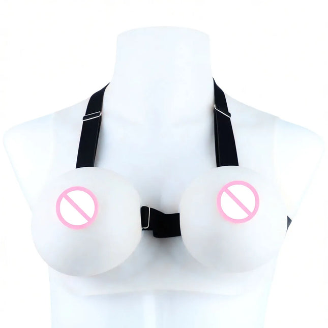 LICKER Erotic Bra With Nipple Clamp Bust Teating Chest Binder Body Harness Breast Bondage Belt Chest Bandage BDSM Slave Flirting