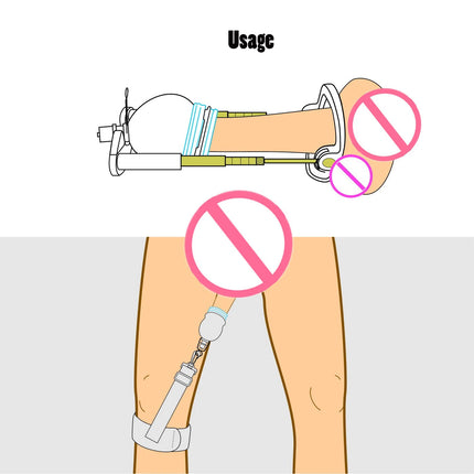 New Penis Enlargement Device Cock Master Extender Penis Enlargement Stretch Clamp Vacuum Cup Men Penis Growth Traction Device