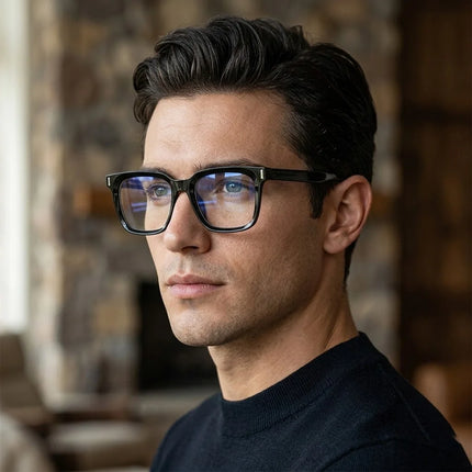JMISUS Fashion Square Prescription Glasses Women Men Photochromic Progressive Myopia Optical Eyewear Lenses with Custom Recipe