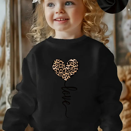 A Single-Piece Cartoon Round-Neck Hoodie For Girls Is Suitable For Children's Outdoor Trips