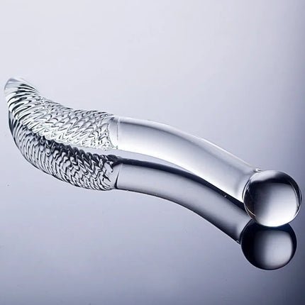 Sex Double Ended Crystal Glass Dildo Artificial Penis Granule Spiral G Spot Massager Adult Game Sex Toys for Woman Gay