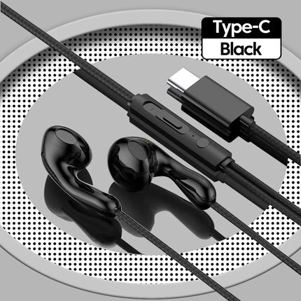 USB Type C Wired Earphone For Samsung Galaxy S25 S24 S23 S22 S21 Ultra Headphones A53 A52 A54 Note 20 3.5mm Jack Earbud Headset