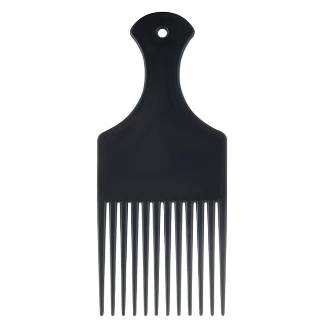 Black Insert Afro Hair Comb Plastic Wide Teeth Pick Hair Fork Comb Salon Professional African Styling Hairdressing Tool Men