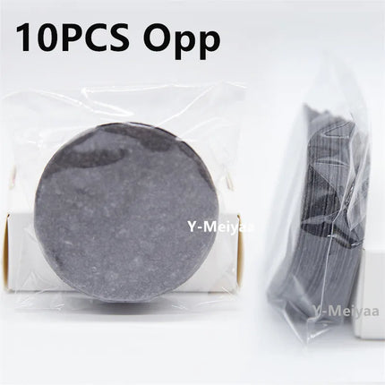 10/20/50PCS Black Round Facial Sponges Compressed Facial Cleansing Pad Natural Facial Cleansing Sponges Pads Exfoliating Sponges