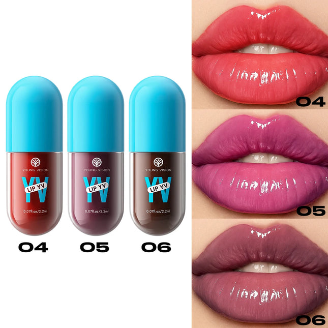 YOUNG VISION 3 colors avocado moisturizing lip glaze small set of long-lasting white lightweight non-sticky lip gloss set